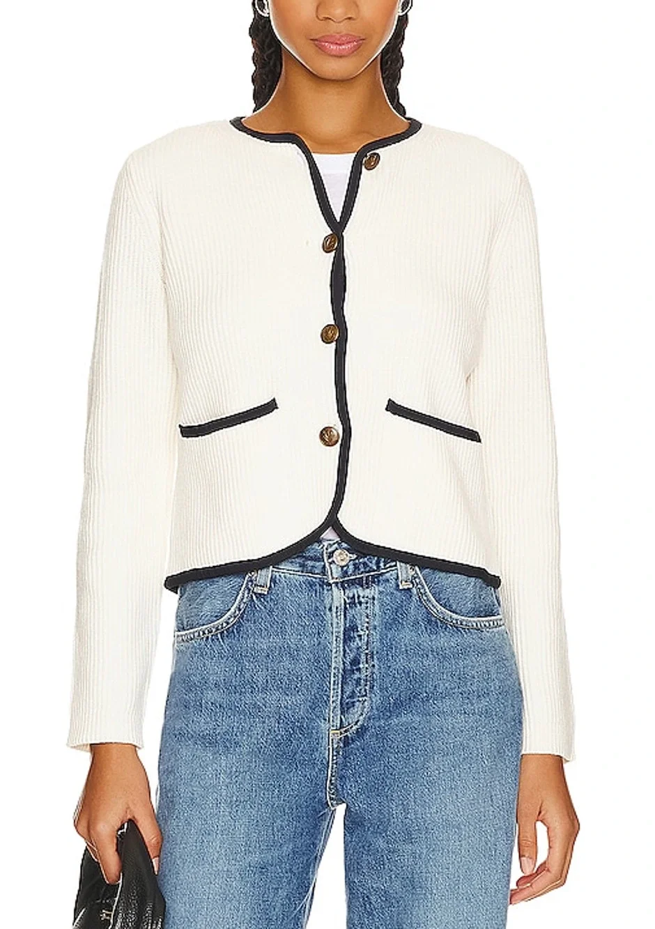 Rag & Bone Classic Ivory Nancy Cardigan Size S